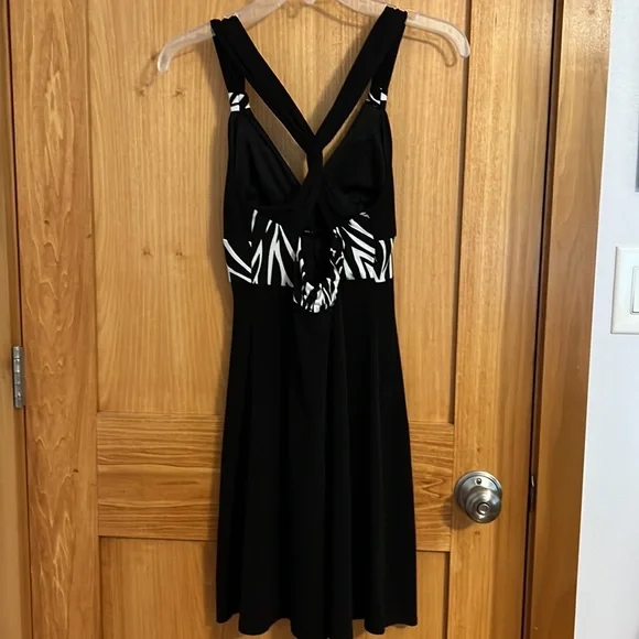 XOXO black dress with zebra print detail, size S - Picture 2 of 6